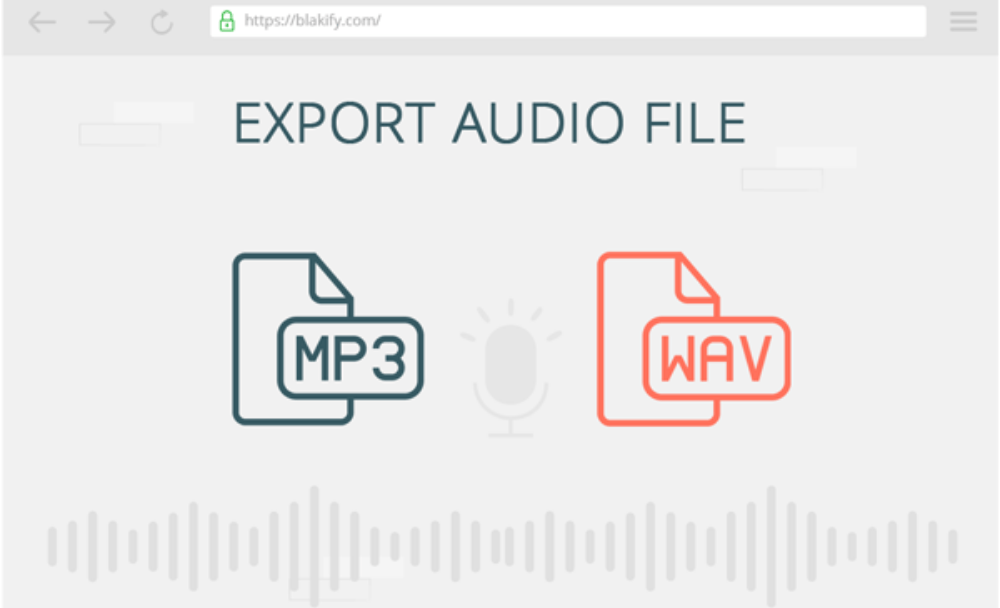 Blakify Export Audio File Image