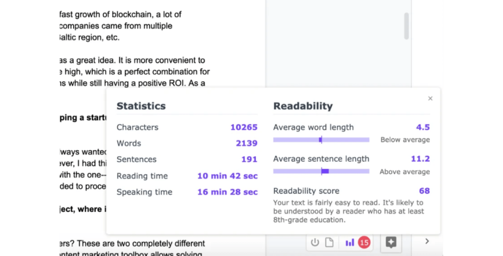 Make sure you’re reaching the right audience with detailed statistics on your writing!